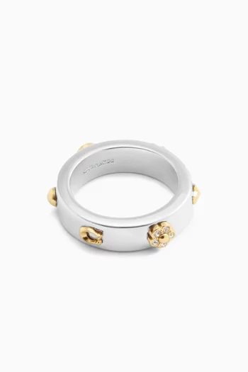 Star Heart Tearose Band Ring