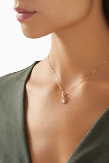 Khamsa Diamond Charm in 18kt Yellow Gold
