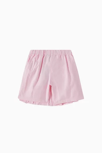 Pleated Skorts in Cotton