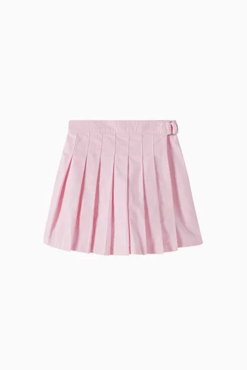 Pleated Skorts in Cotton