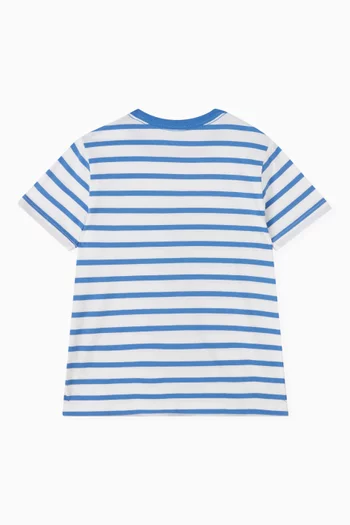 Stripe Polo Bear T-shirt in Cotton