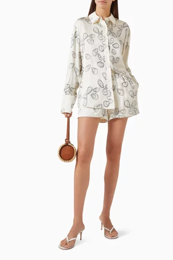 Avalon Printed Shirt in Silk-blend