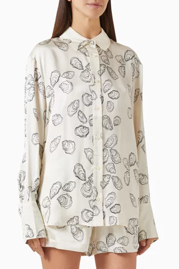 Avalon Printed Shirt in Silk-blend