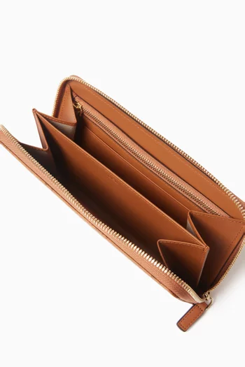 Large Aren Zip Wallet in Visetos Canvas