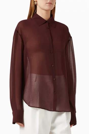Peri Sheer Shirt in Georgette