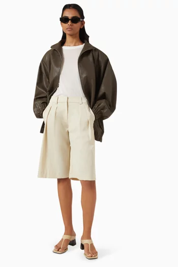 Senta Bomber Jacket in Faux Leather