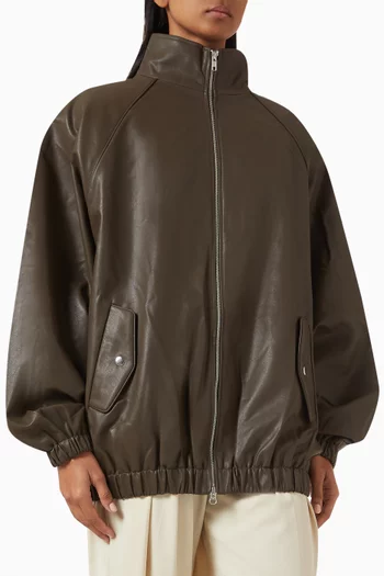 Senta Bomber Jacket in Faux Leather