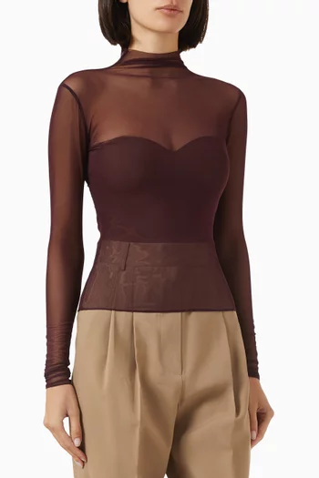 Tulia Sheer Top in Mesh
