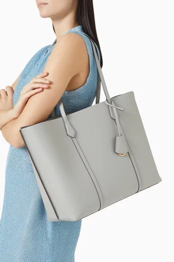 Perry Triple-compartment Tote Bag in Leather