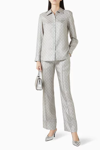 T Monogram-print Shirt in Silk