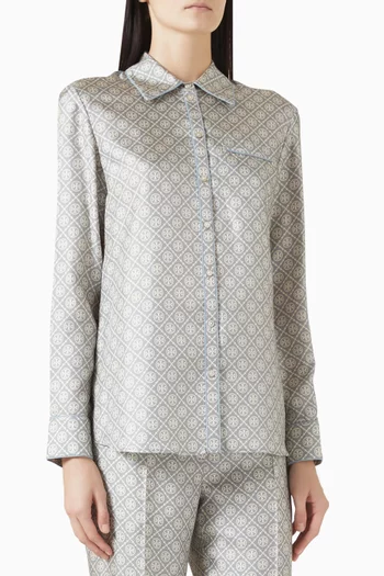 T Monogram-print Shirt in Silk