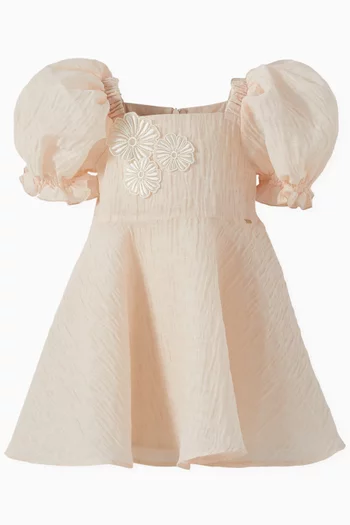 Puff-sleeve Dress