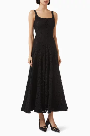 Midi Dress in Floral Lace