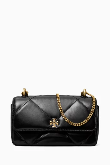Mini Kira Shoulder Bag in Diamond-quilted Leather