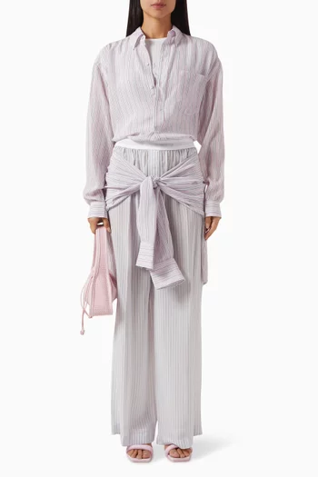 Pre-styled Boxer Pants in Silk Chiffon