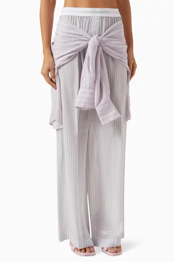 Pre-styled Boxer Pants in Silk Chiffon
