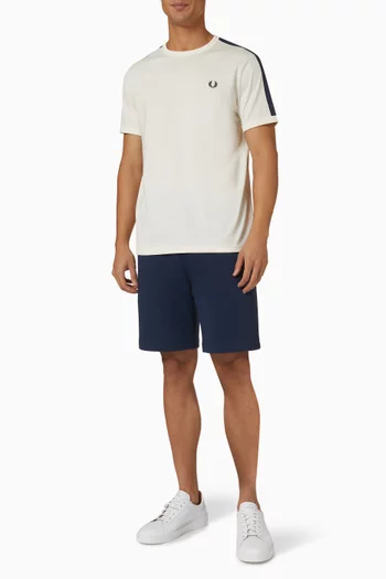 Contrast Tape Ringer T-shirt in Cotton