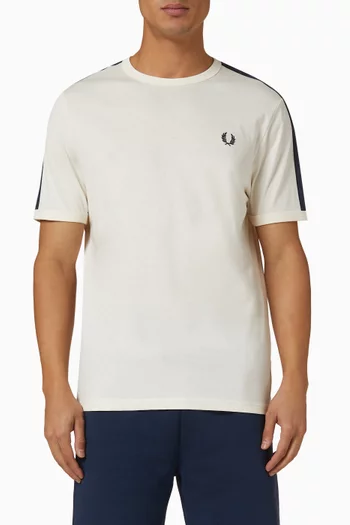 Contrast Tape Ringer T-shirt in Cotton