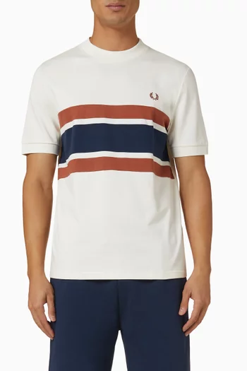 Striped T-shirt in Cotton Terry