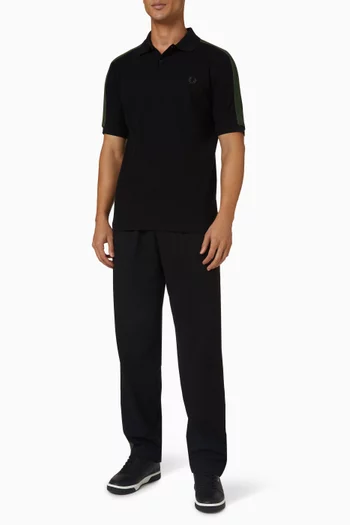 Towelling Tape Polo Shirt in Cotton Piqué