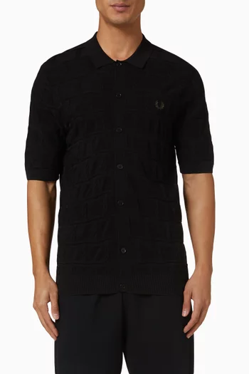 Knitted Shirt in Viscose Blend