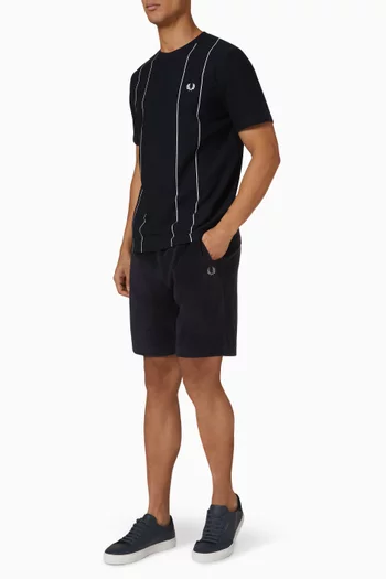 Pinstripe T-shirt in Cotton Piqué