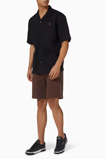 Button-down Shirt in Cotton Mesh