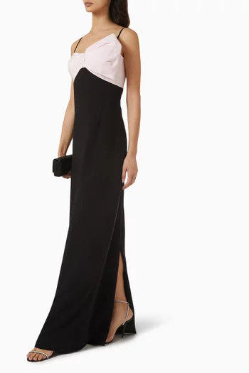 Bow Gown in Crepe Mikado