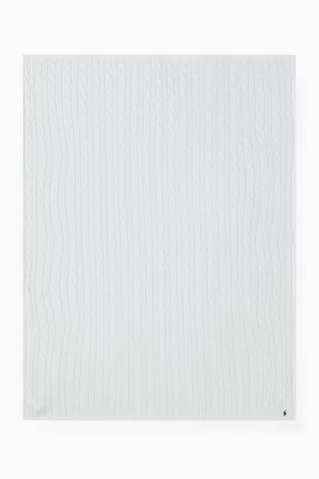 Cable-knit Blanket in Cotton