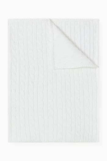 Cable-knit Blanket in Cotton