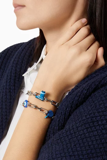 Ski Boots Charm in Sterling Silver