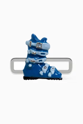 Ski Boots Charm in Sterling Silver