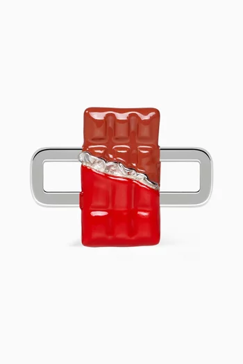 Chocolate Bar Charm in Sterling Silver