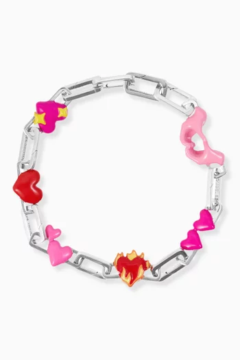 L'Amour Charm Bracelet in Sterling Silver