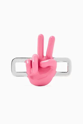 Peace Sign Charm in Sterling Silver