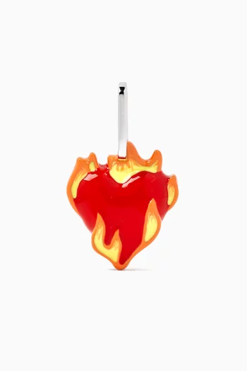 Heart-On-Fire Pendant in Sterling Silver