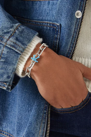 Letter 'K' Charm in Enamel & Sterling Silver