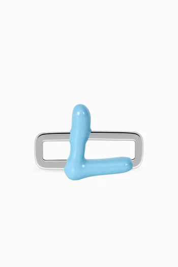 Letter 'L' Charm in Enamel & Sterling Silver