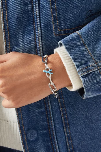 Letter 'Y' Charm in Enamel & Sterling Silver