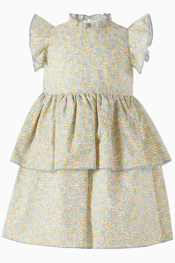 Florencia Floral-print Tiered Dress in Cotton