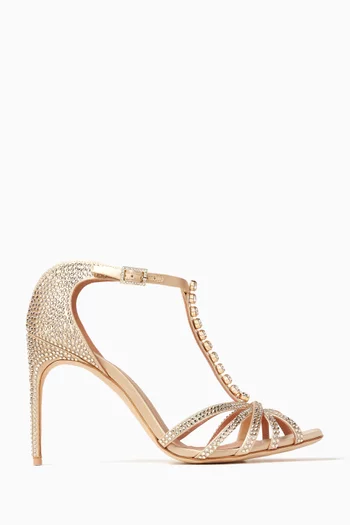 Erika 90 Strappy Sandals in Satin