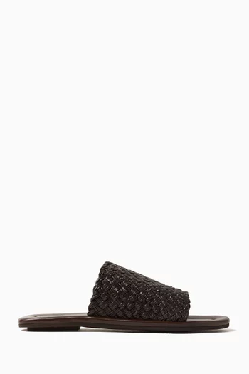Woven Sandals in Leather