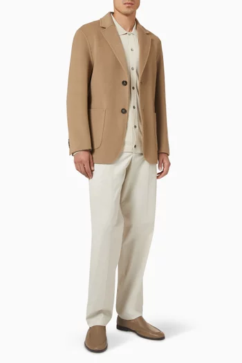Buttoned Polo Shirt in Silk-cotton