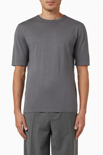 T-shirt in Silk-cotton