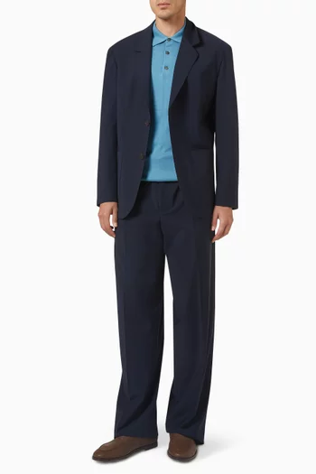 Buttoned Polo Shirt in Silk-cotton