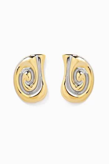 Two-tone Coquille Stud Earrings