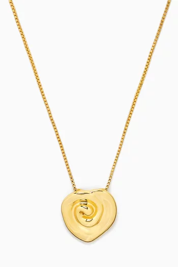 The Coquille Pendant Necklace in Gold-plated Brass