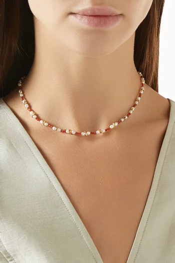 Savi Seed Pearl Beaded Necklace