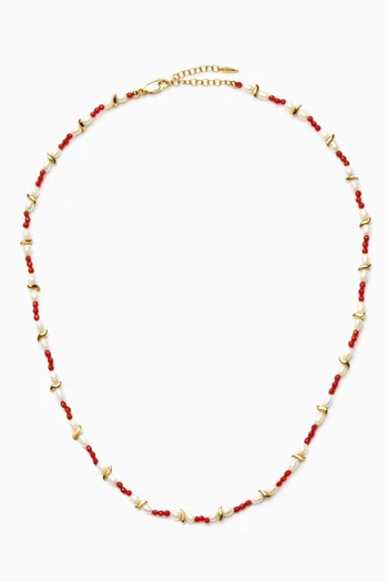 Savi Seed Pearl Beaded Necklace