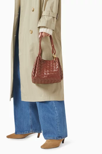 Small Parachute Bag in Intrecciato Leather